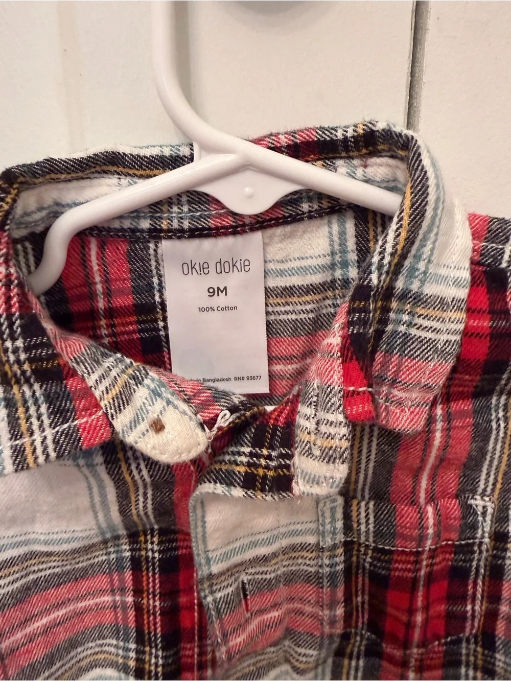 Carter's Baby Boy 9M / 6-12M Plaid Flannels & Fleece Romper Bundle - 5 Pc Lot